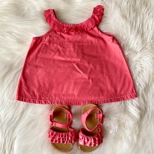 Gymboree “Palm Beach” Top & Sandal Set 12-18M